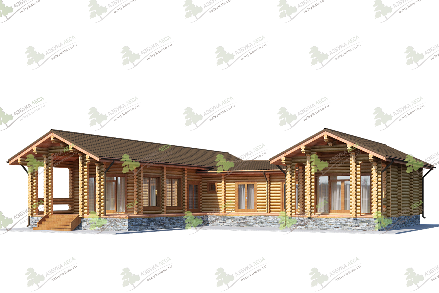 Проект одноэтажного деревянного дома ЗАРЕЧЬЕ