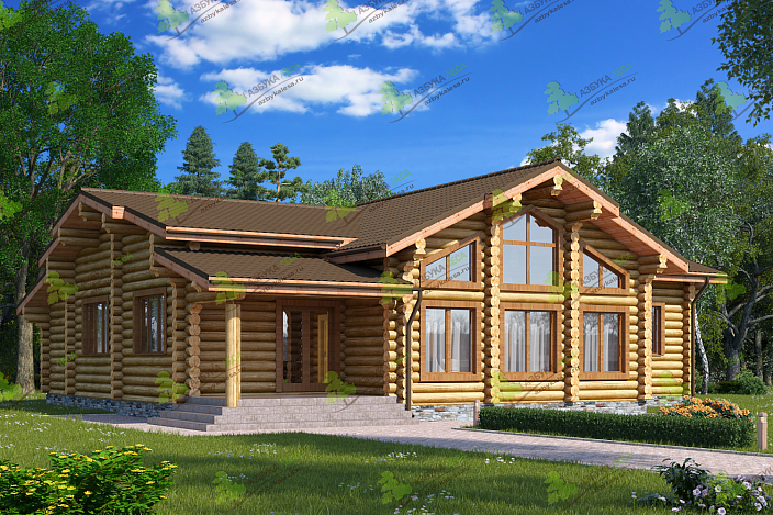 Строительство деревянных домов под ключ проекты - дом КВЕБЕК