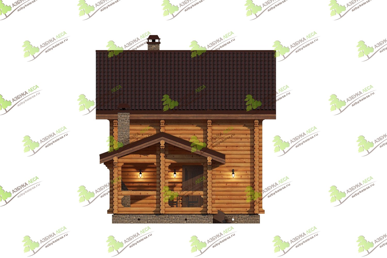 Деревянный дом с террасой «Оазис»