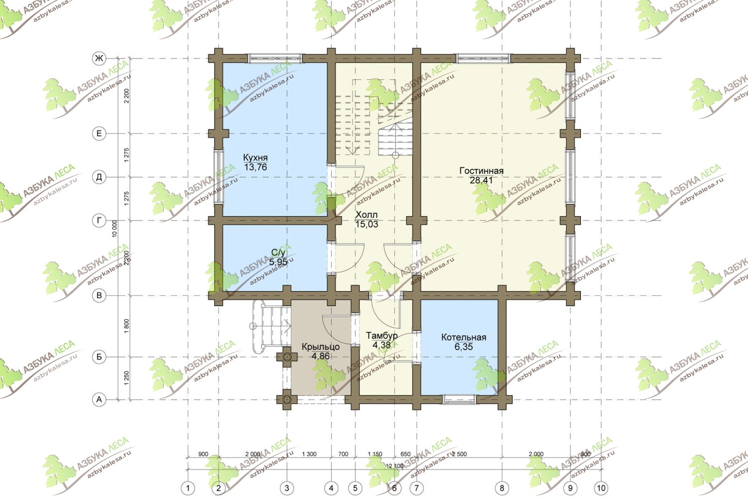 План дома первого этажа АЛЬБАТРОС