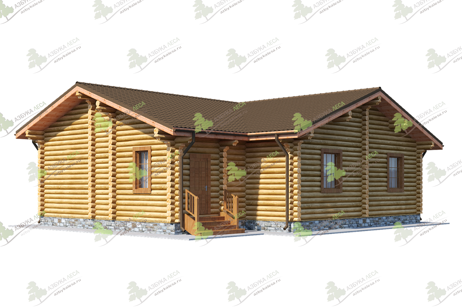 Проект одноэтажного деревянного дома БЕКАСОВО