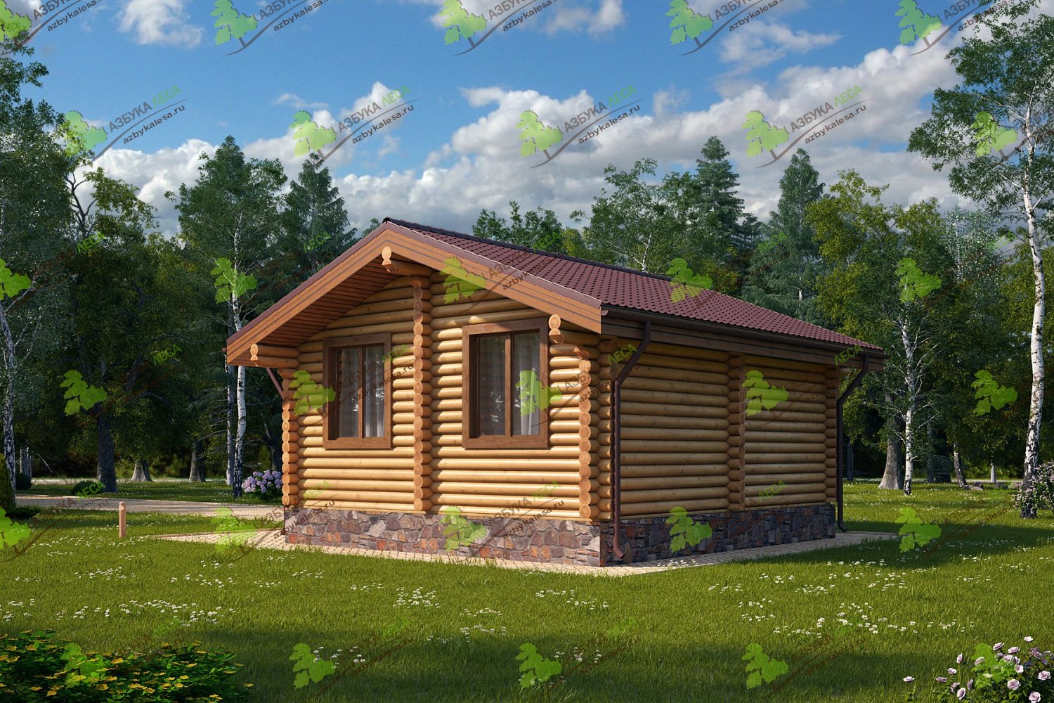 Дом для охраны - проект базы отдыха в лесу ПОДМОСКОВЬЕ