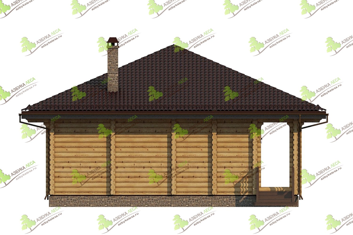 Проект деревянного дома 12х12 Невада